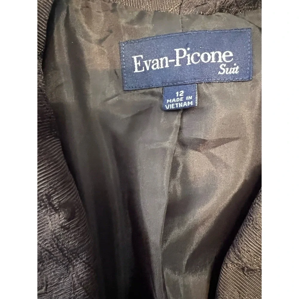 Evan‎ Picone Women Brown Skirt & Blazer Suit Size 12